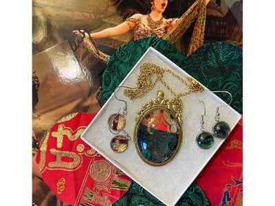 Hannibal Jewelry; Upcycled Phantom of the Opera Fabric - Christine