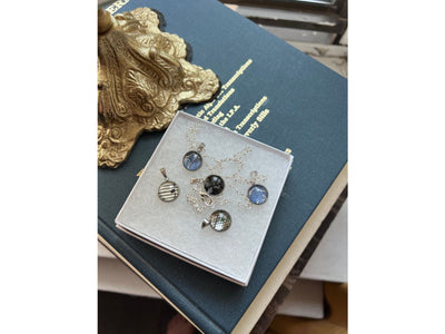 Small Pendant with Silver Chain (with Authentic Broadway Fabric)