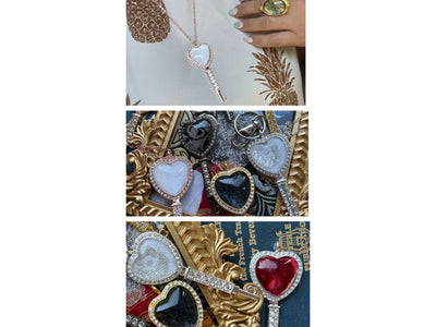 Heart Key Pendant/Keychain - Broadway Fabric